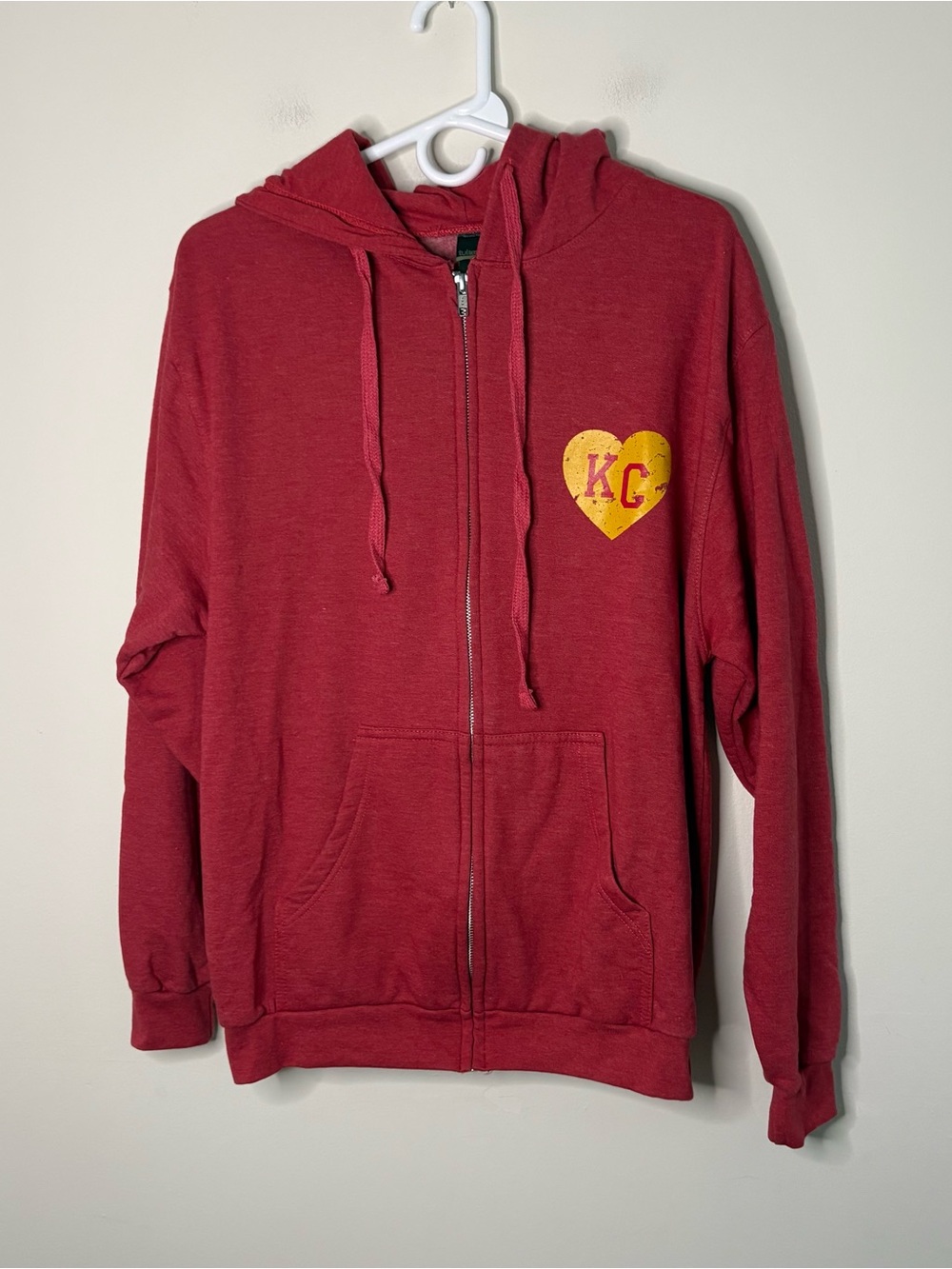NWOT Tultex Women’s Medium Red Hoodie Sweatshirt Kansas City Chiefs NFL football